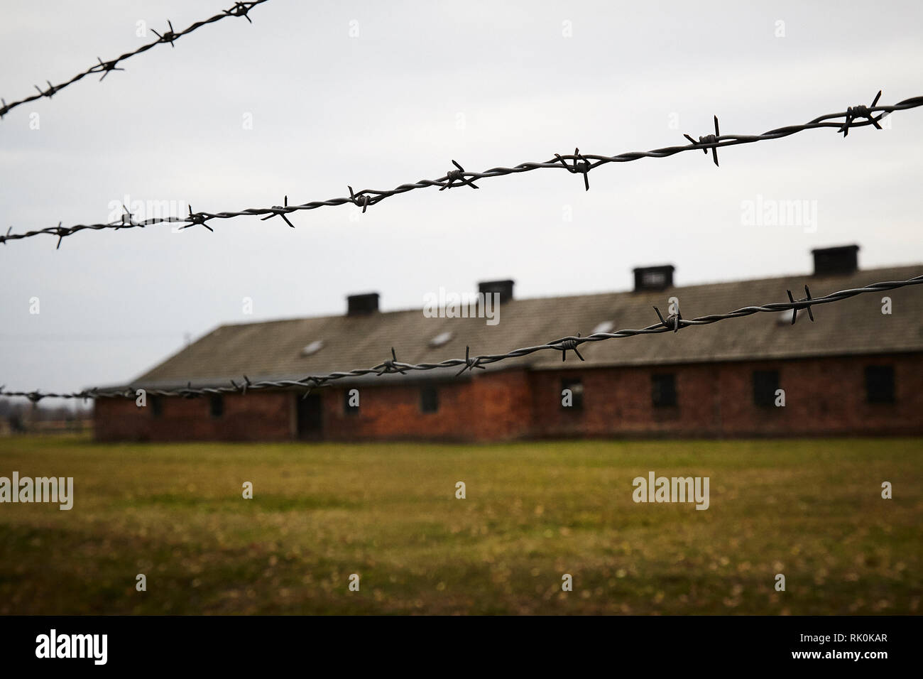 Auschwitz era la più grande della Germania nazista di campi di concentramento e di sterminio centri. Oltre 1,1 milioni di uomini, donne e bambini hanno perso la vita Foto Stock