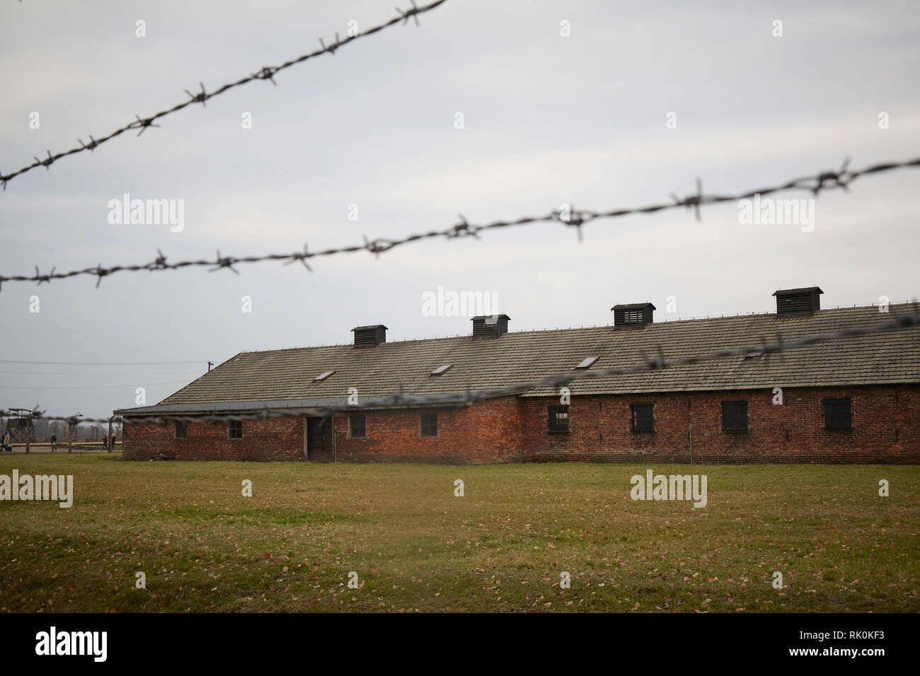 Auschwitz era la più grande della Germania nazista di campi di concentramento e di sterminio centri. Oltre 1,1 milioni di uomini, donne e bambini hanno perso la vita Foto Stock