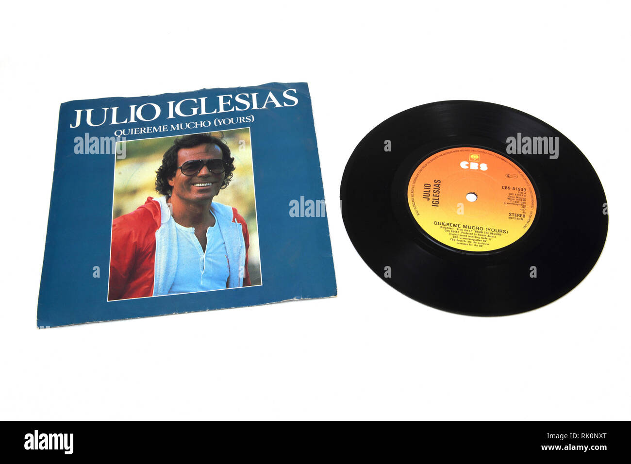 Julio Inglesias Quiereme Mucho (i vostri) singolo record Foto Stock