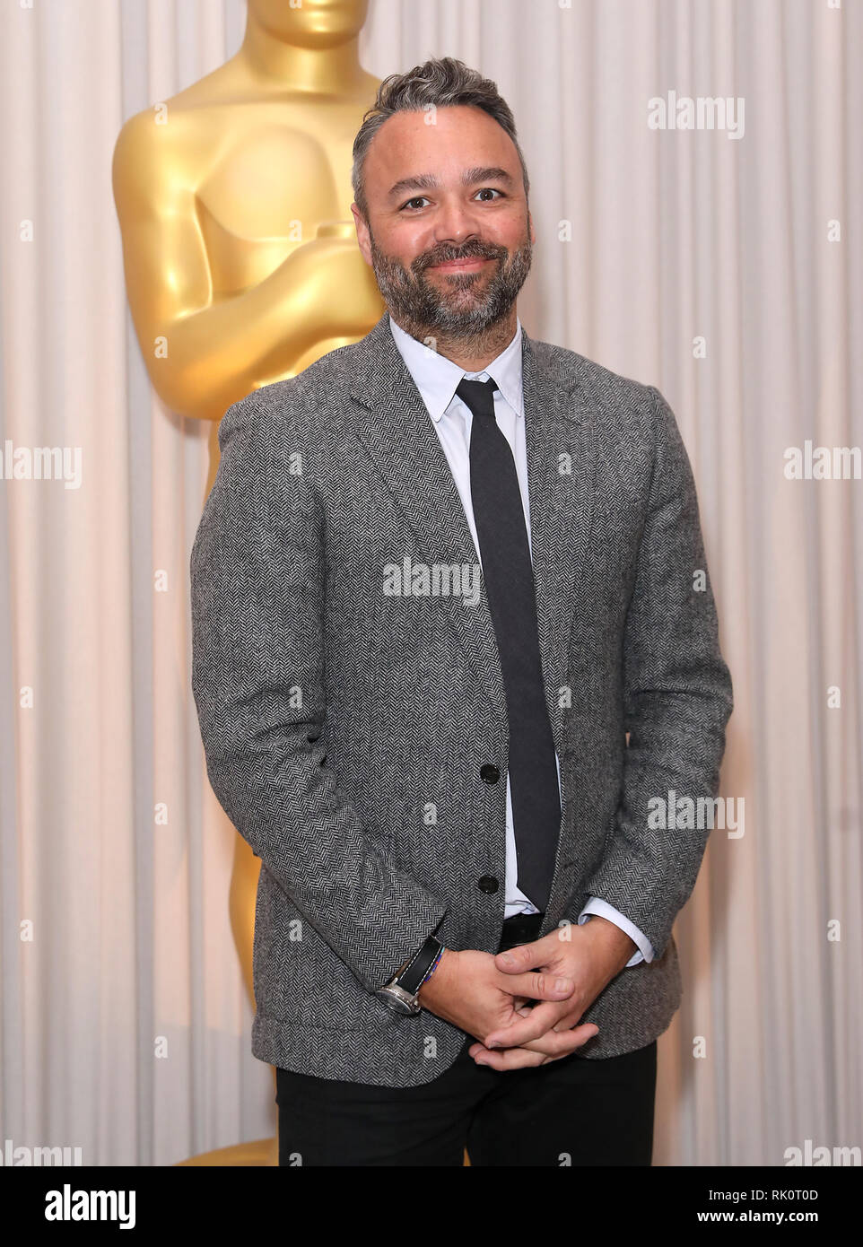 Evan Hayes frequentando l'Oscar Nominee Champagne Reception tè presso la struttura Claridge's Ballroom di Londra, Regno Unito. Foto Stock