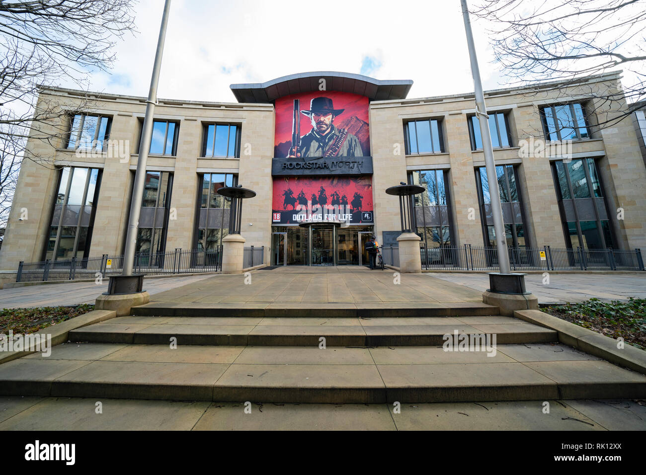 Vista di Rockstar Games Giochi per computer company edificio per uffici in Holyrood, Edimburgo, Scozia, Regno Unito Foto Stock