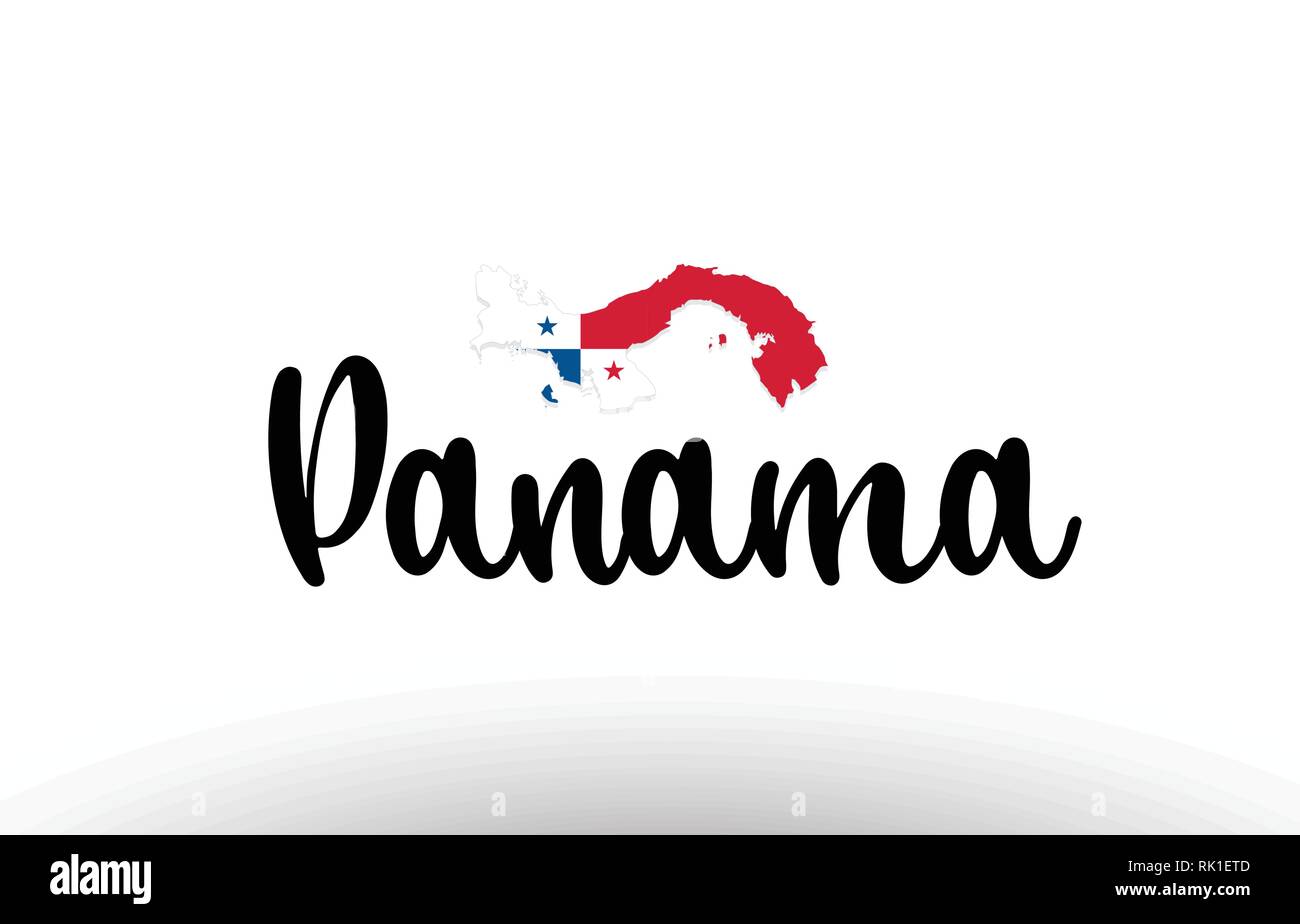 Panama paese grande testo con bandiera mappa interno adatto per un logo  design icona Immagine e Vettoriale - Alamy