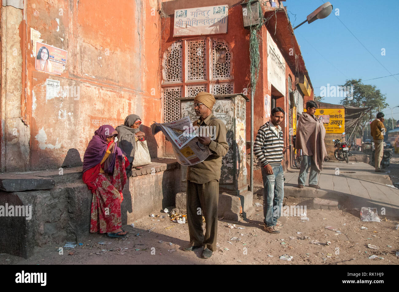 Scena urbana da Jaipur nel Rajasthan, India. Jaipur è la città più grande del Rajasthan con una popolazione di 3-4 milioni di euro. Foto Stock