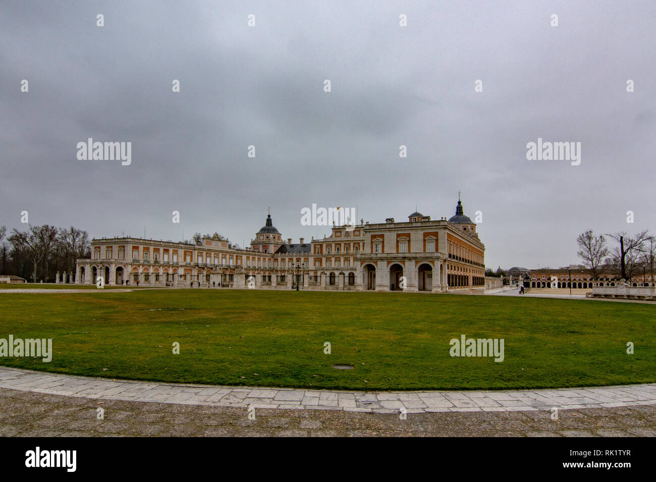 Madrid, Spagna, Febbraio 2017: Palazzo Reale di Aranjuez, una residenza del Re di Spagna, Aranjuez, Comunità di Madrid, Spagna. Patrimonio Mondiale UNESCO Foto Stock