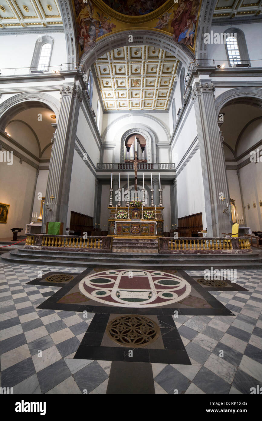 L'Italia, Toscana, Firenze, San Lorenzo basilica,interno. Foto Stock