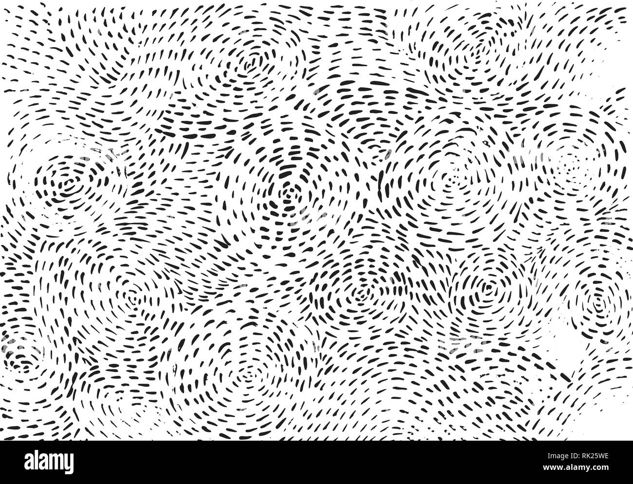 Inchiostro pattern grunge. Disegnato a mano sullo sfondo della spazzola. Illustrazione Vettoriale. Illustrazione Vettoriale