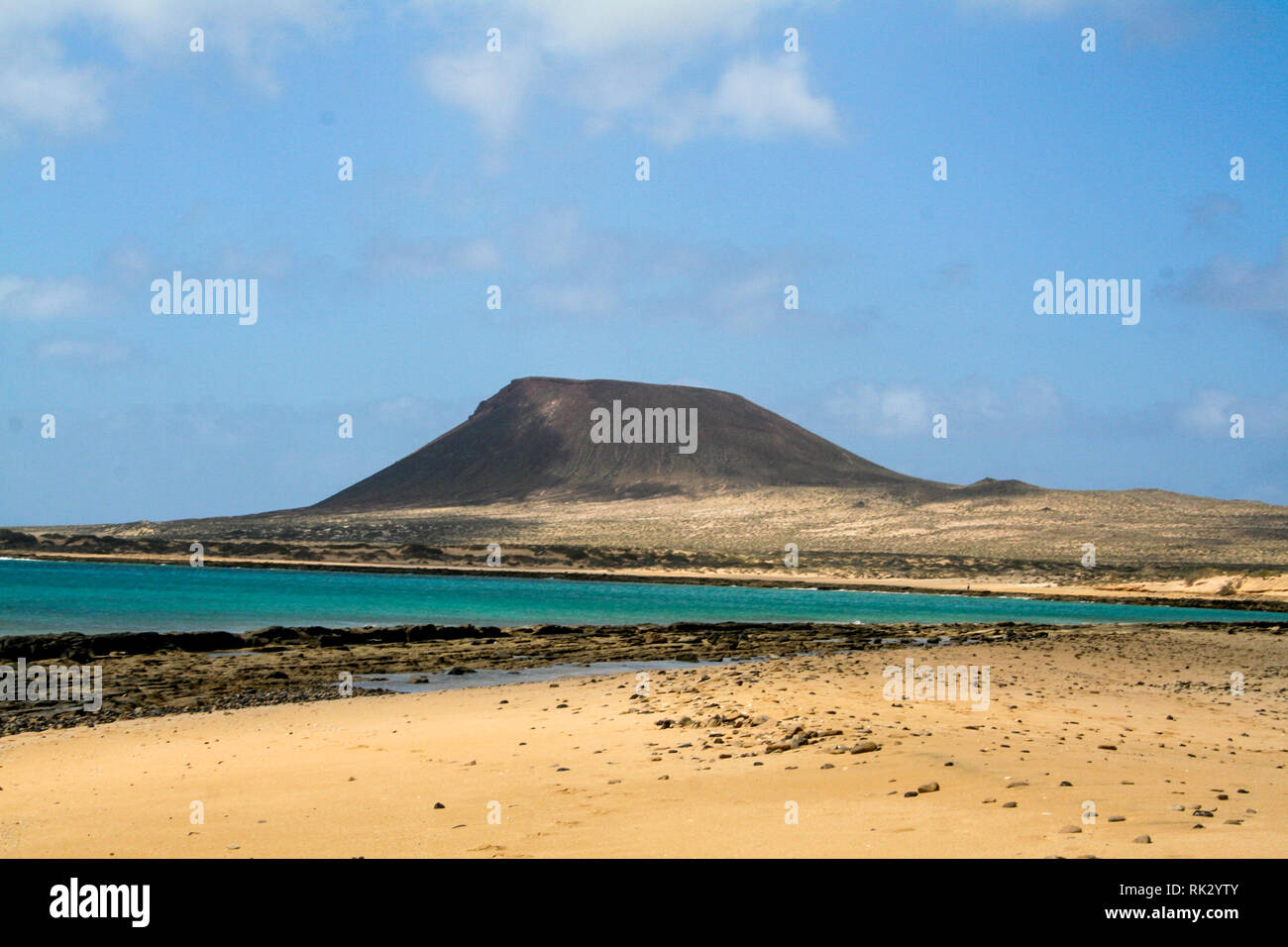 Vulcano sull'isola di La Graciosa, Isole Canarie Foto Stock