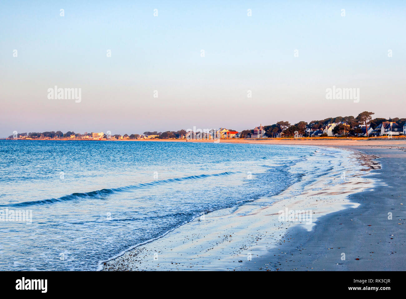 La spiaggia di Carnac, Brittany, Francia. Foto Stock