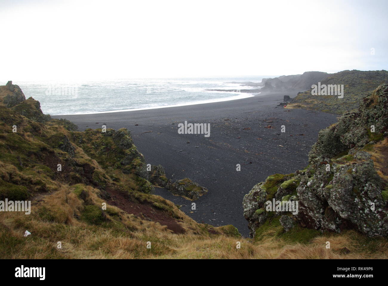 Bucht Djpalnssandur auf Island - Islanda Foto Stock