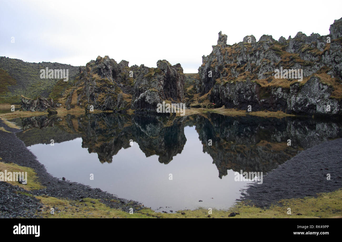 Laggon Djpalnssandur auf Island - Islanda Foto Stock