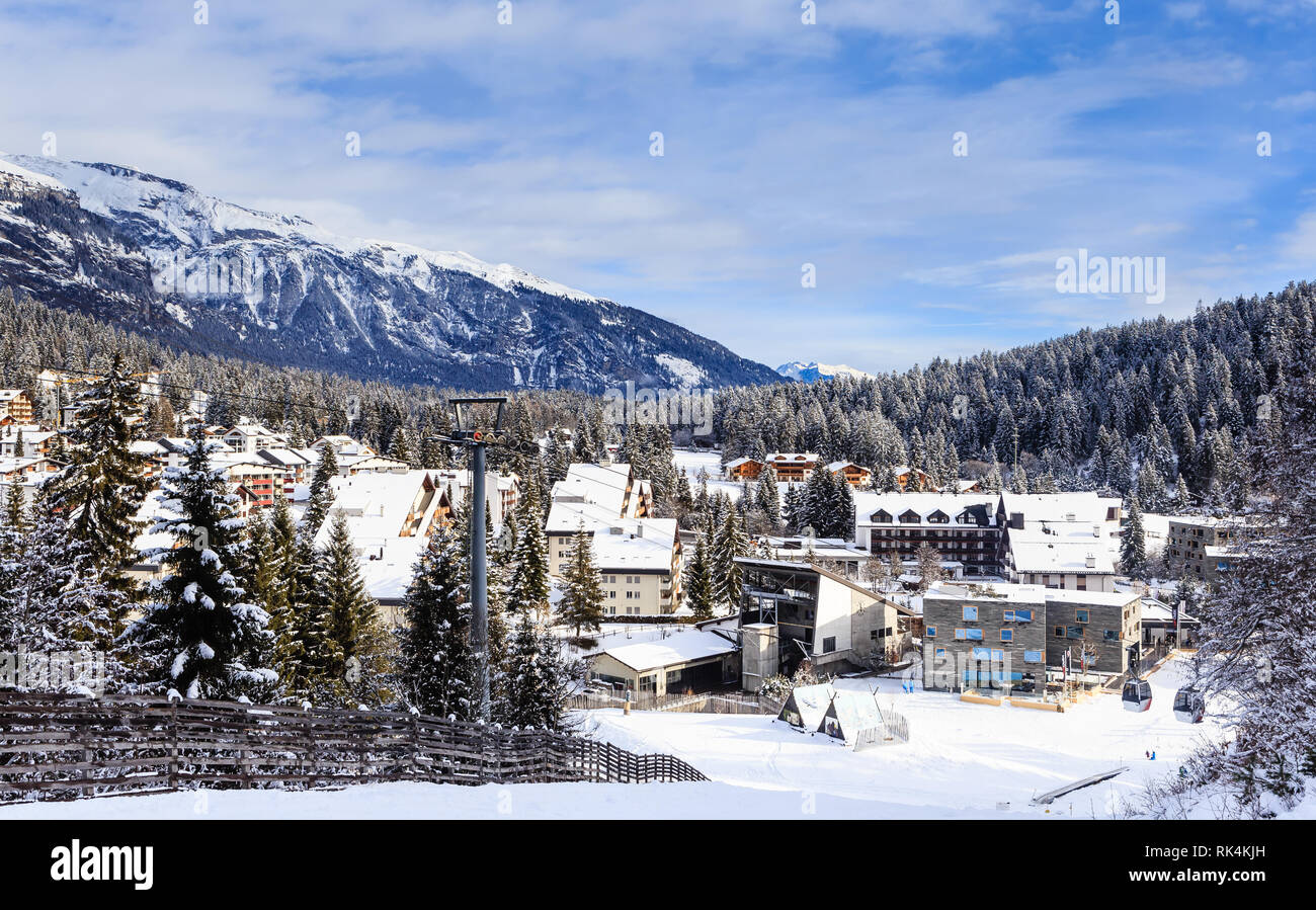 Stazione Sciistica Laax. Svizzera Foto Stock