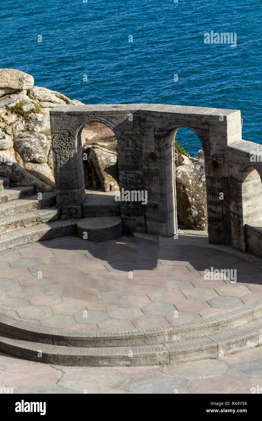 Fase del Minack Theatre, Cornwall, Regno Unito Foto Stock