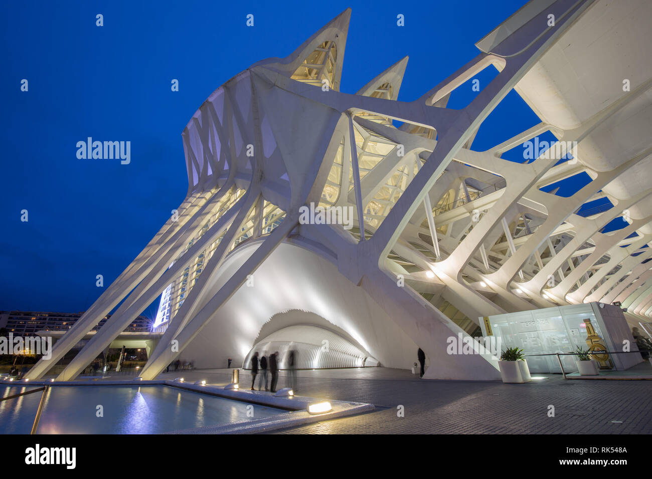 Cinema Imax e il museo scientifico a Valencia, Spagna Foto Stock