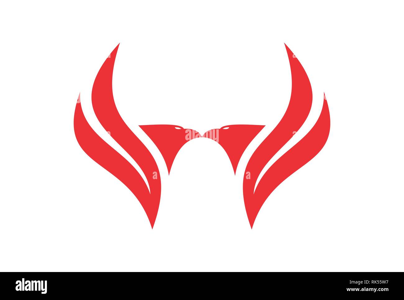 Abstract eagle ali lettera w icona logo Foto Stock