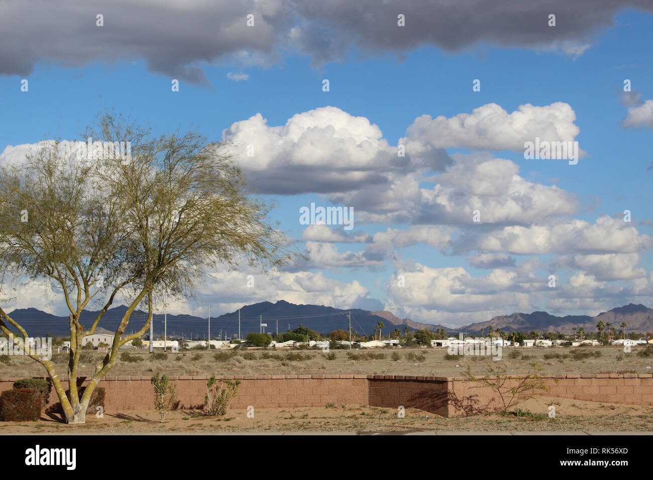 Deserto di pace e calma sky Foto Stock