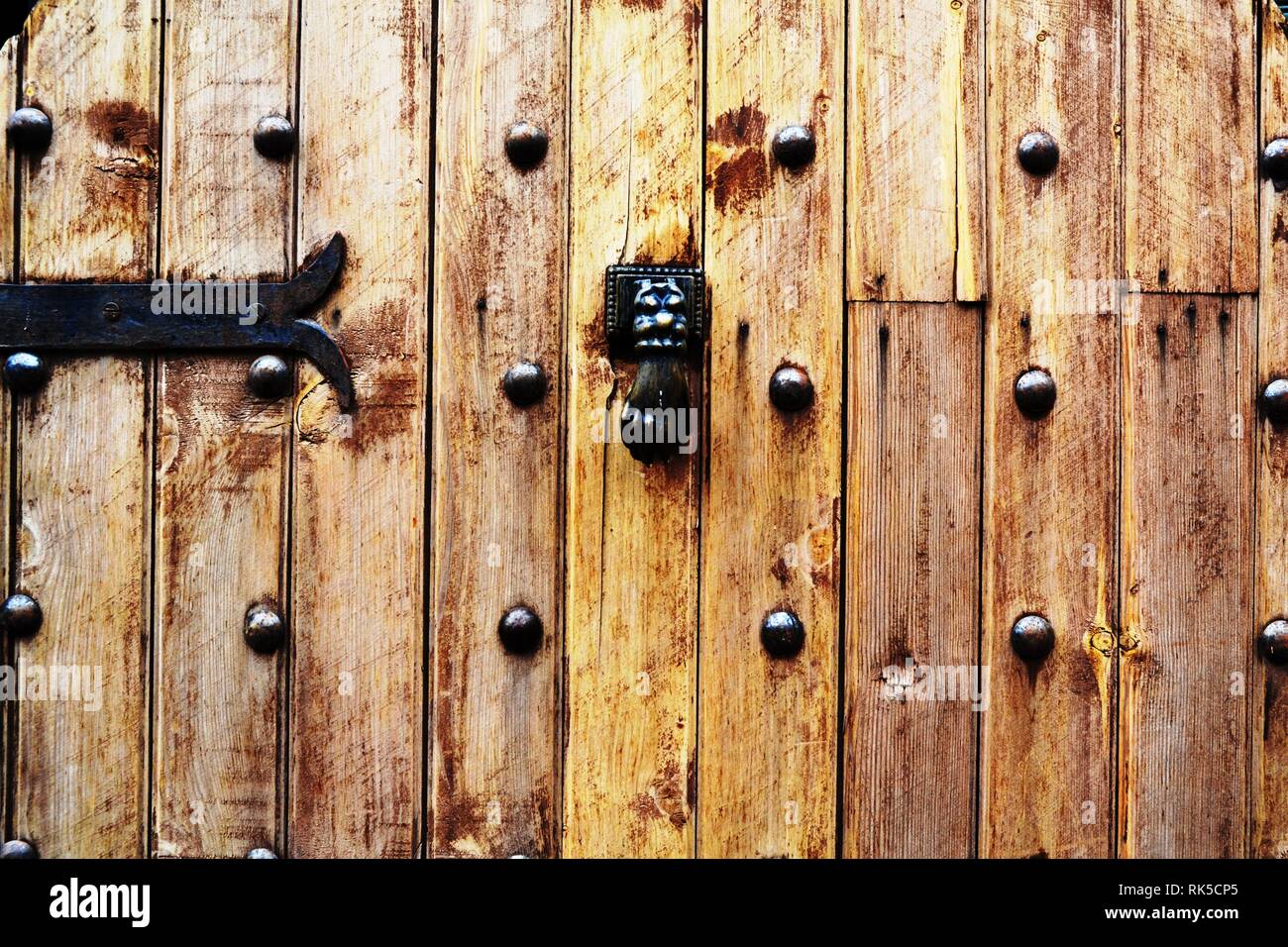 Lo splendore delle antiche porte bella marocchino porta vecchia. Marrakech, Marocco. Foto Stock