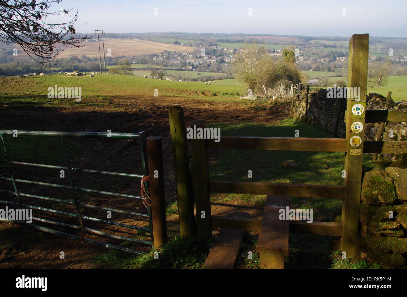 Blockley. Il Donnington modo. Gloucestershire. Cotswolds. In Inghilterra. Regno Unito Foto Stock