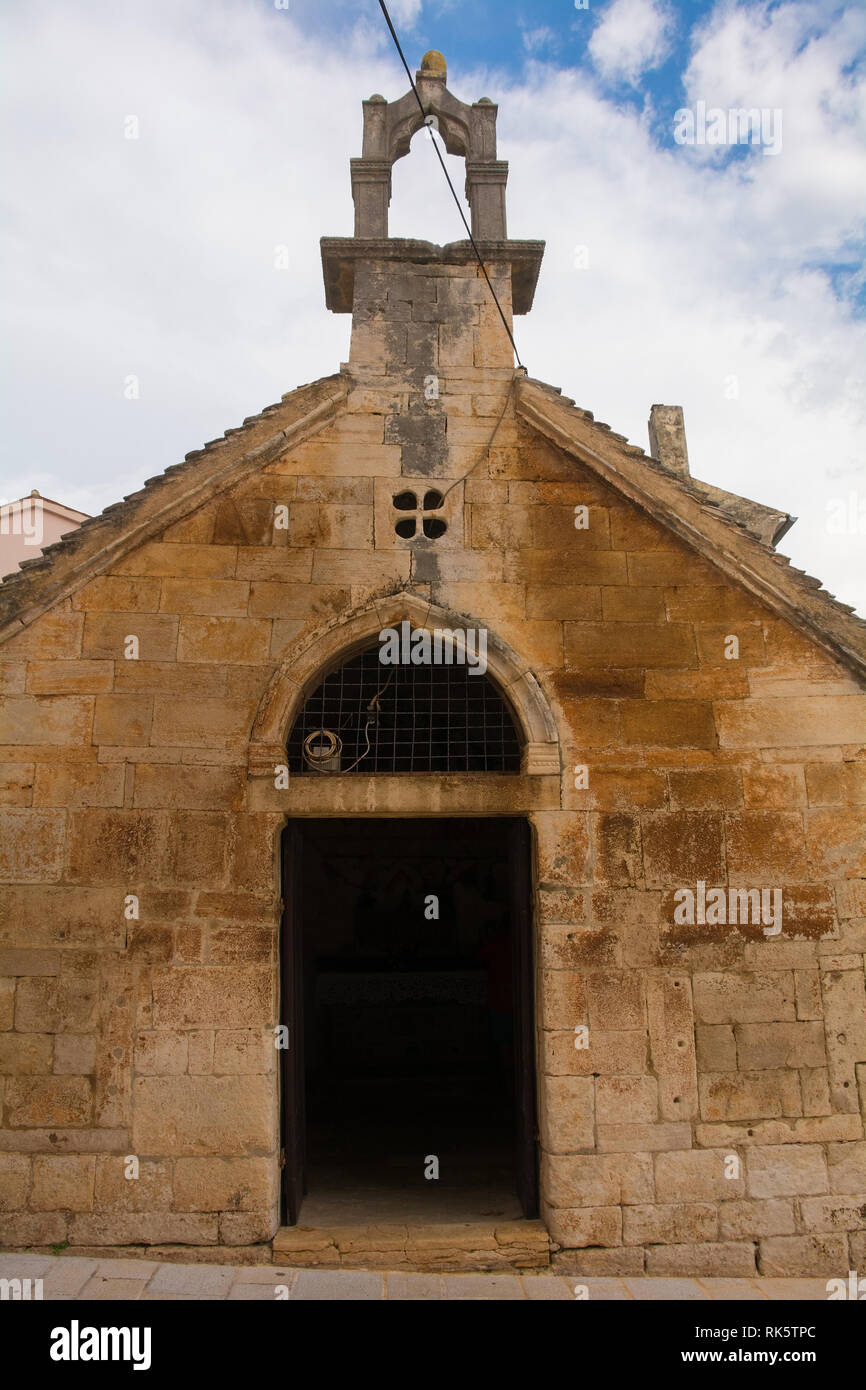 Il centro storico di Sveti Duh, Chiesa di Santo Spirito, il croato borgo collinare della balla, chiamato anche Valle. Foto Stock