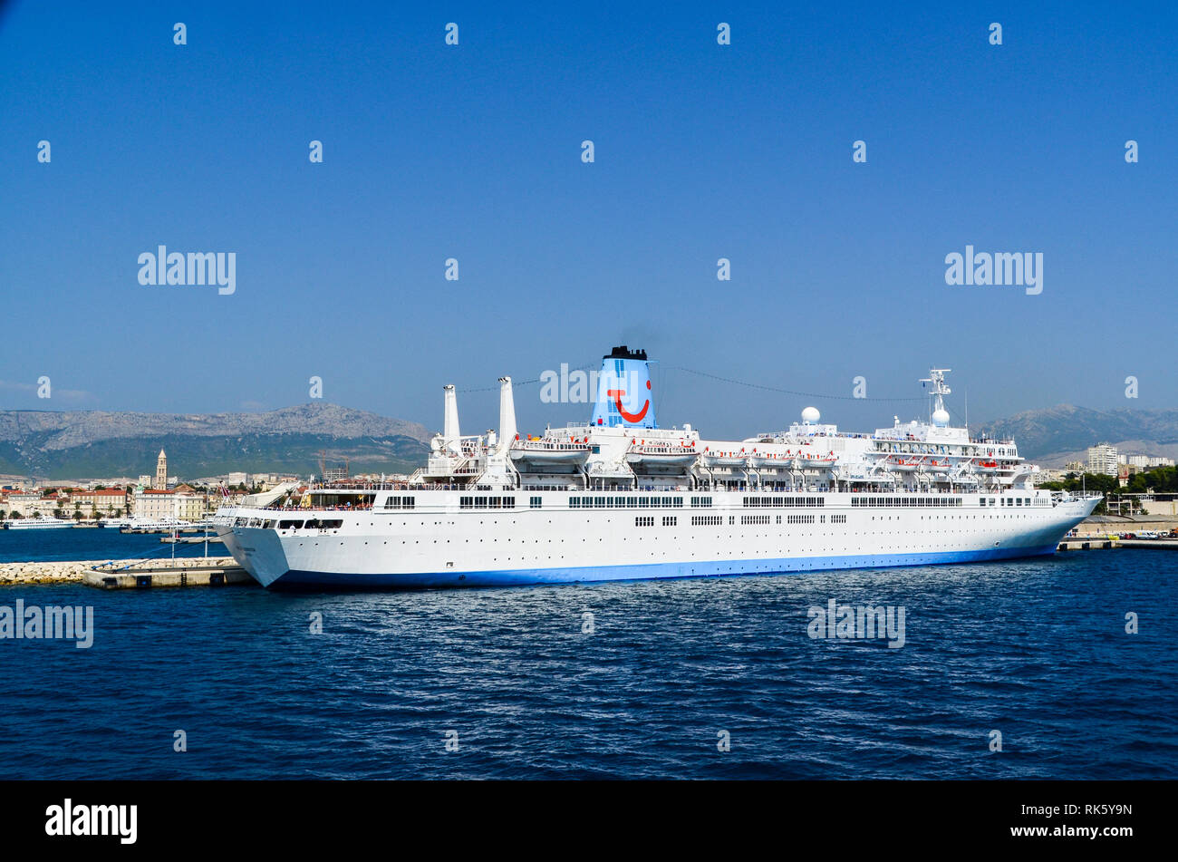 TUI Traghetti turistici e passeggeri a Spalato, Croazia Foto Stock