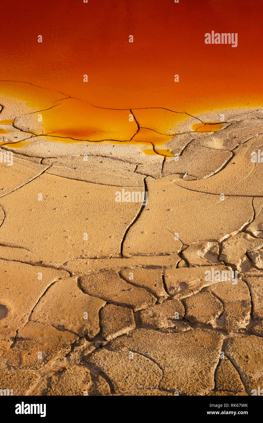 Natura disastro, lago con acqua inquinata Foto Stock