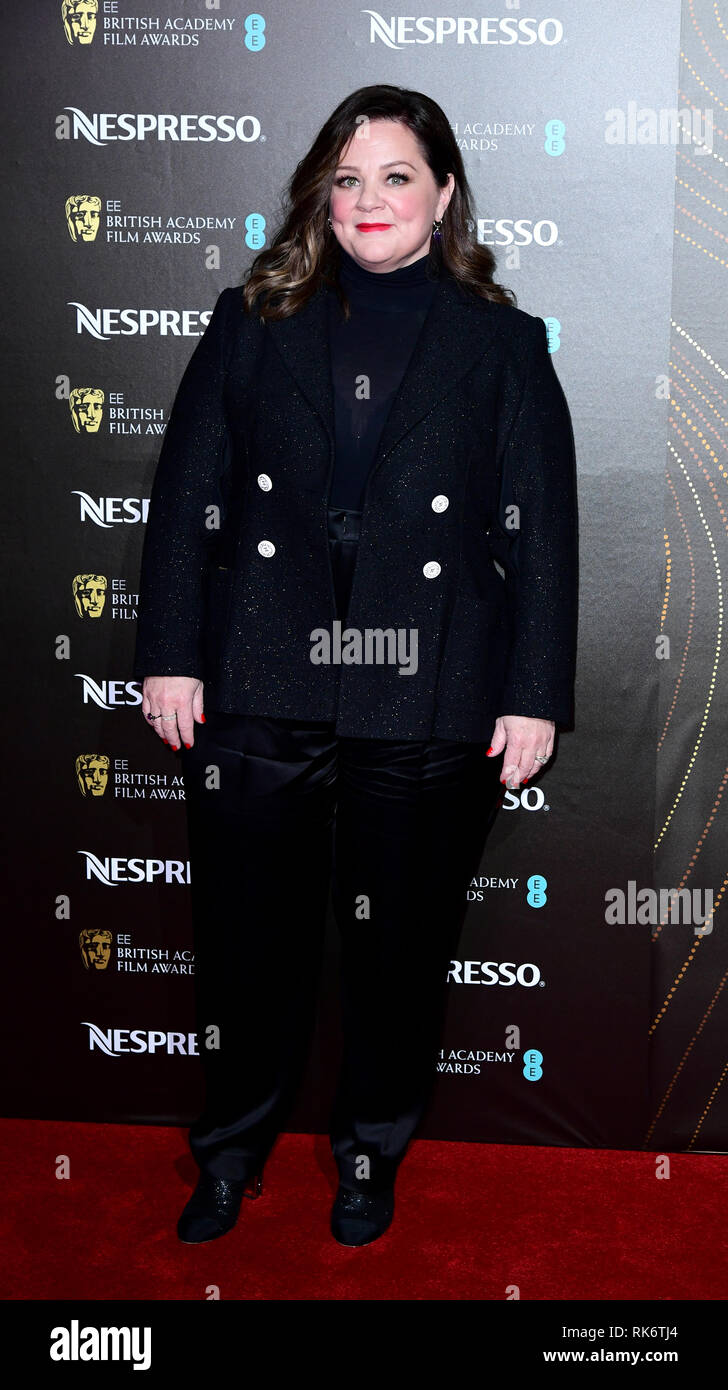Melissa McCarthy frequentando il Nespresso British Academy Film Awards Nominees' Party al Kensington Palace di Londra. Foto Stock