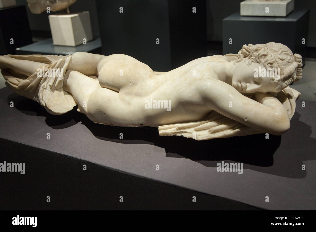 Ermafroditi a pelo dal I secolo a.c. nel Museo Nazionale Romano a Roma Foto Stock