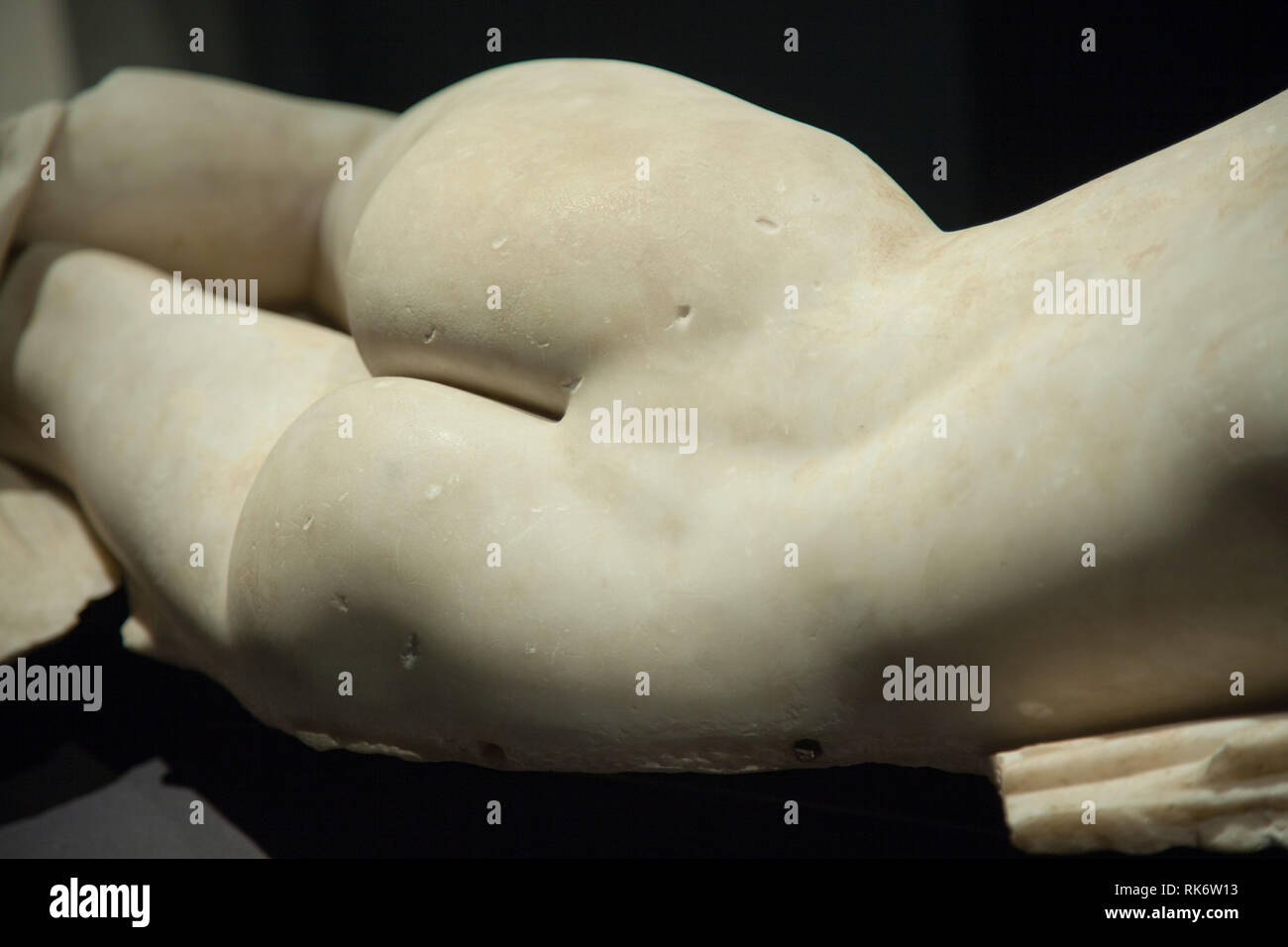 Ermafroditi a pelo dal I secolo a.c. nel Museo Nazionale Romano a Roma Foto Stock