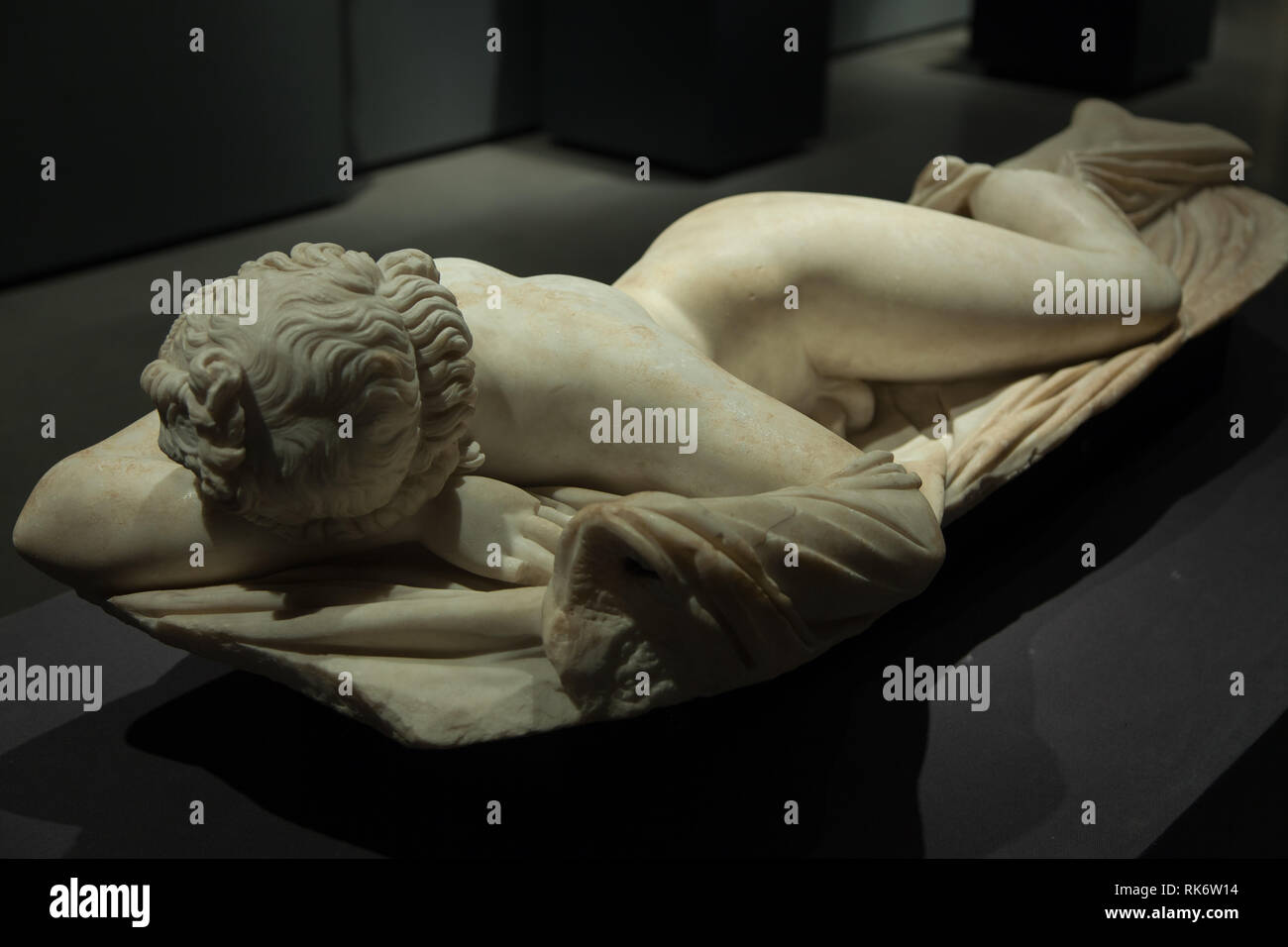 Ermafroditi a pelo dal I secolo a.c. nel Museo Nazionale Romano a Roma Foto Stock