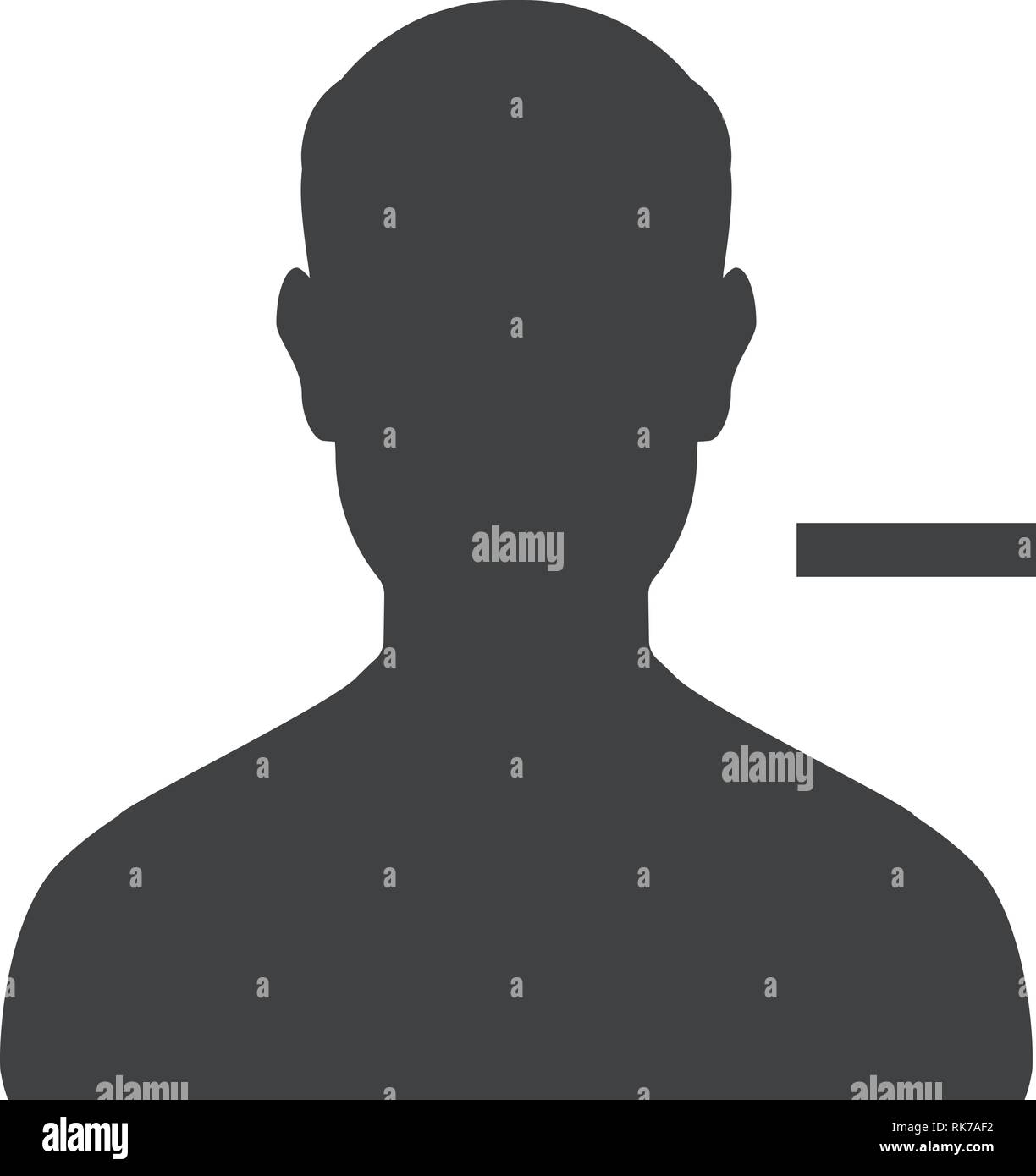 Eliminare l'utente, membro icona vettore. Avatar umano Illustrazione Vettoriale