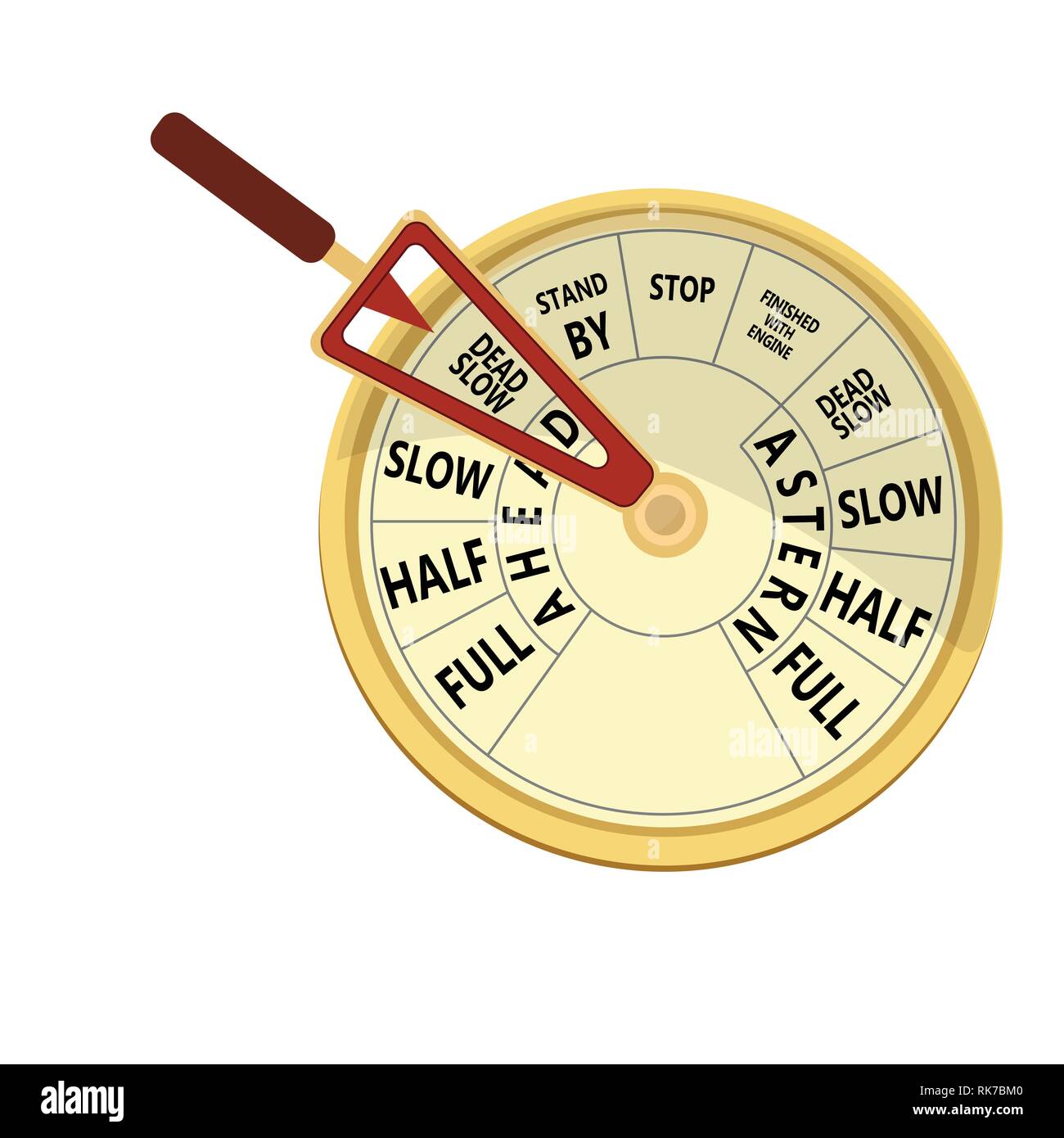 Illustrazione Vettoriale golden vintage telegrafo di macchina. Morto avanti lento concetto. Illustrazione Vettoriale