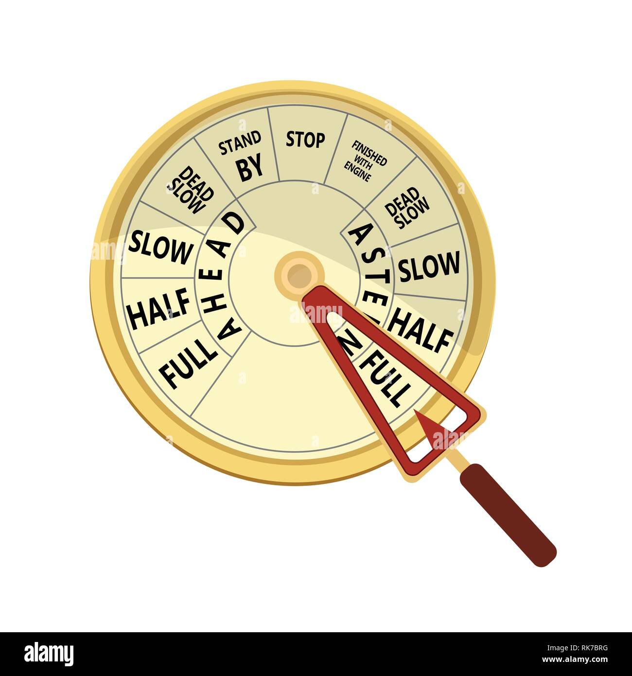 Illustrazione Vettoriale golden vintage telegrafo di macchina. Pieno concetto avanti. Illustrazione Vettoriale