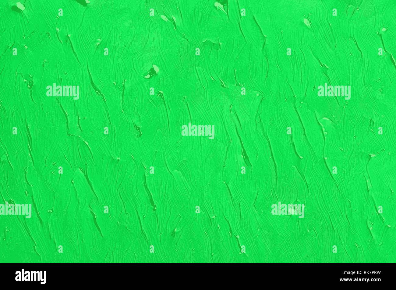 Texture coagulato di verde di spessore di vernice acrilica su tela di canapa Foto Stock