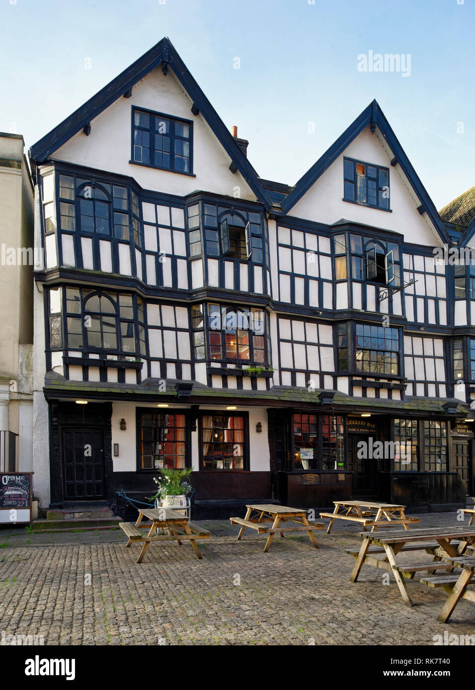 Il Llandoger Trow, King Street, Bristol, Regno Unito del xvii secolo Pub Foto Stock