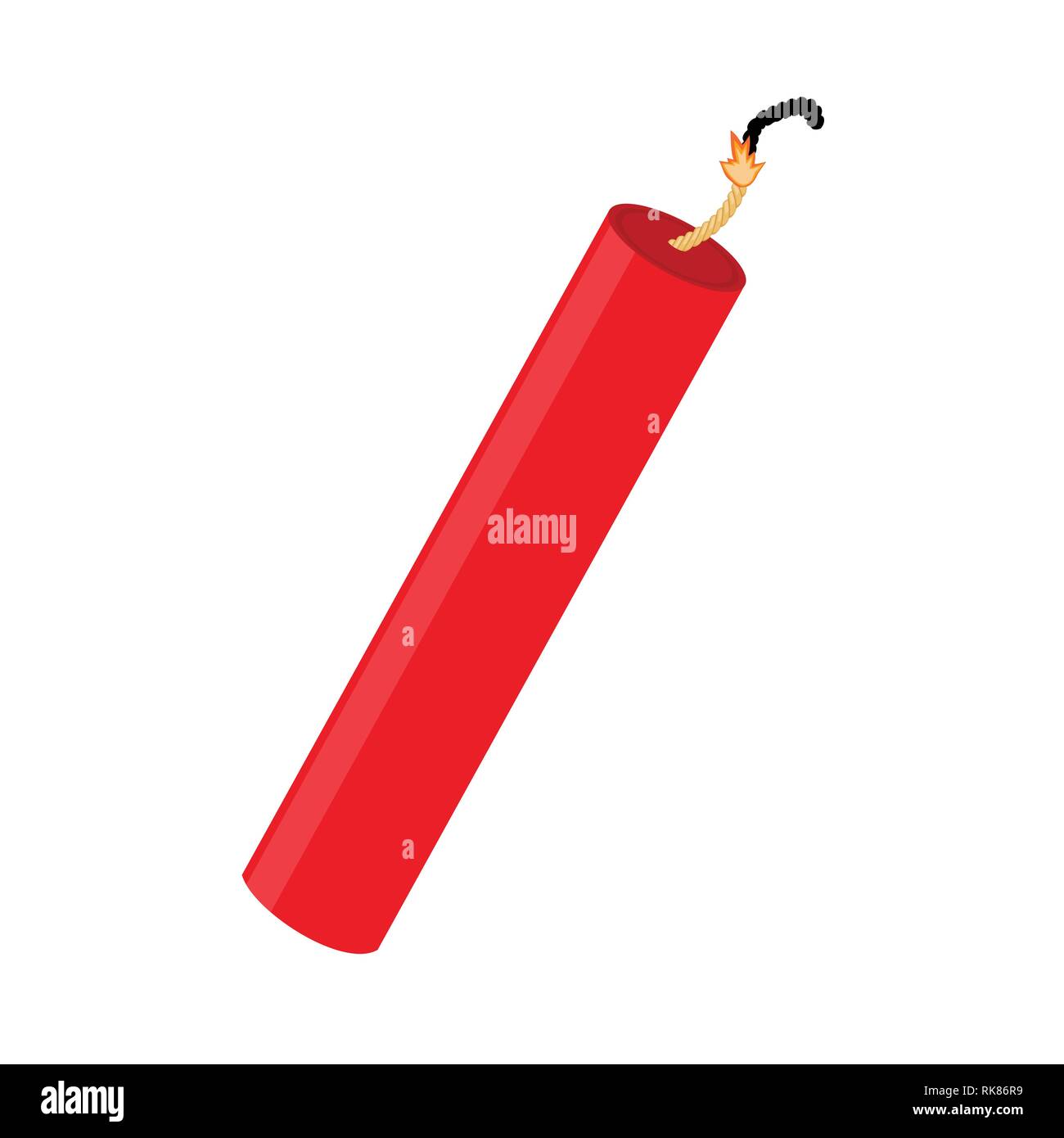 Masterizzazione di rosso la dinamite vettore, Dynamite stick, il detonatore, vettore tnt Illustrazione Vettoriale