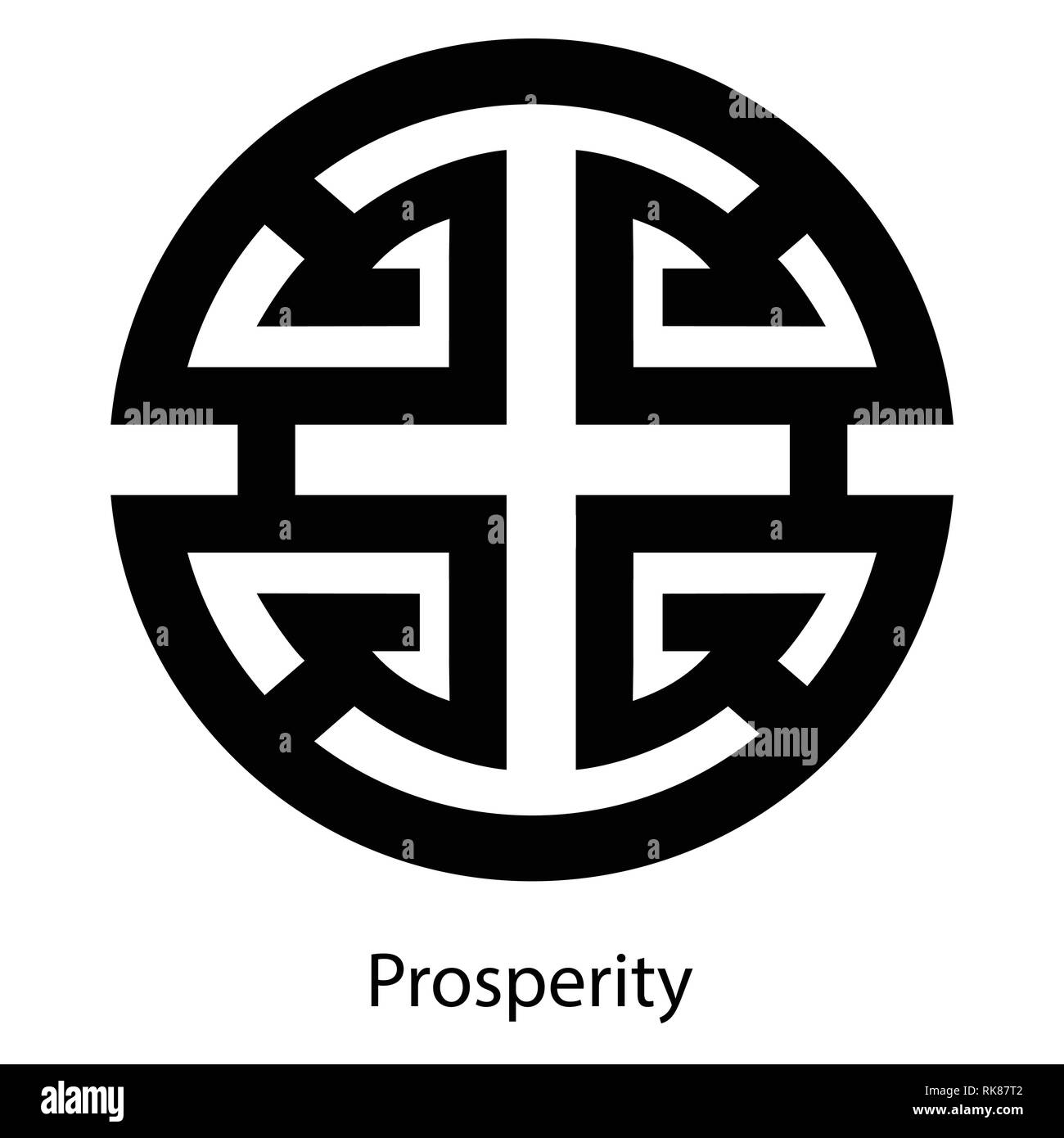 Illustrazione Vettoriale cinese tradizionale simbolo di prosperità Illustrazione Vettoriale