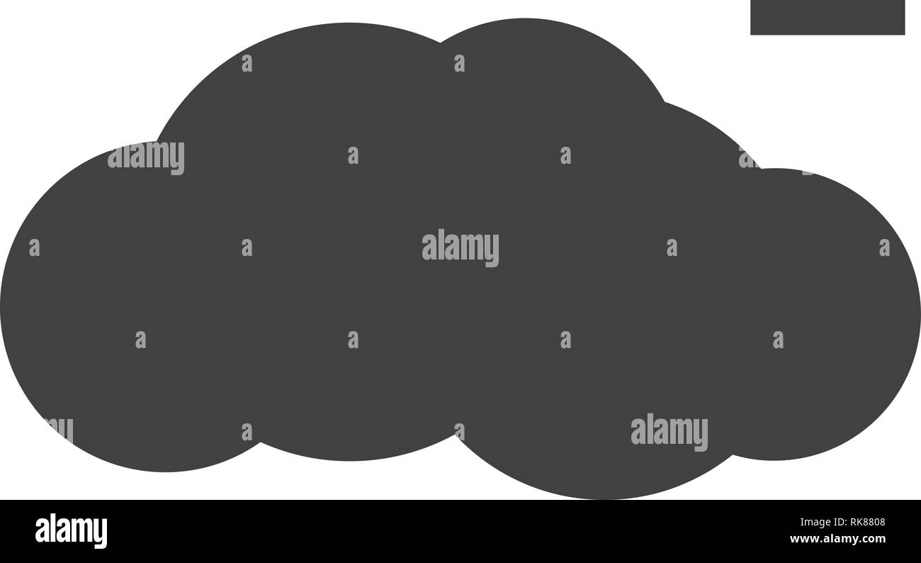 Semplice piatto staccare dal vettore cloud icona. Segno meno, simbolo Illustrazione Vettoriale