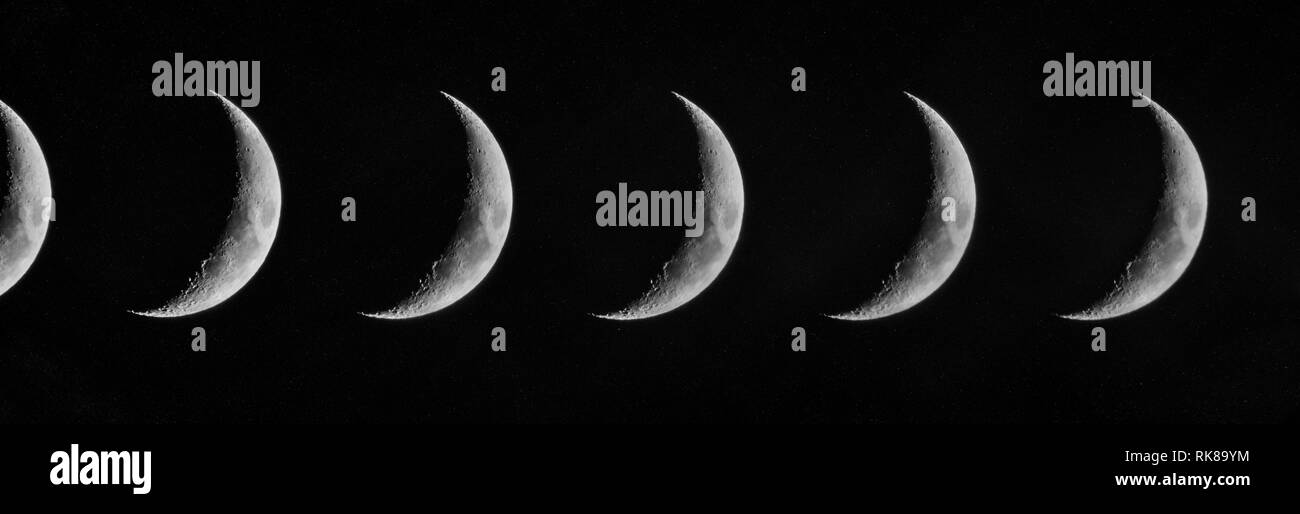 Falce di luna Foto Stock