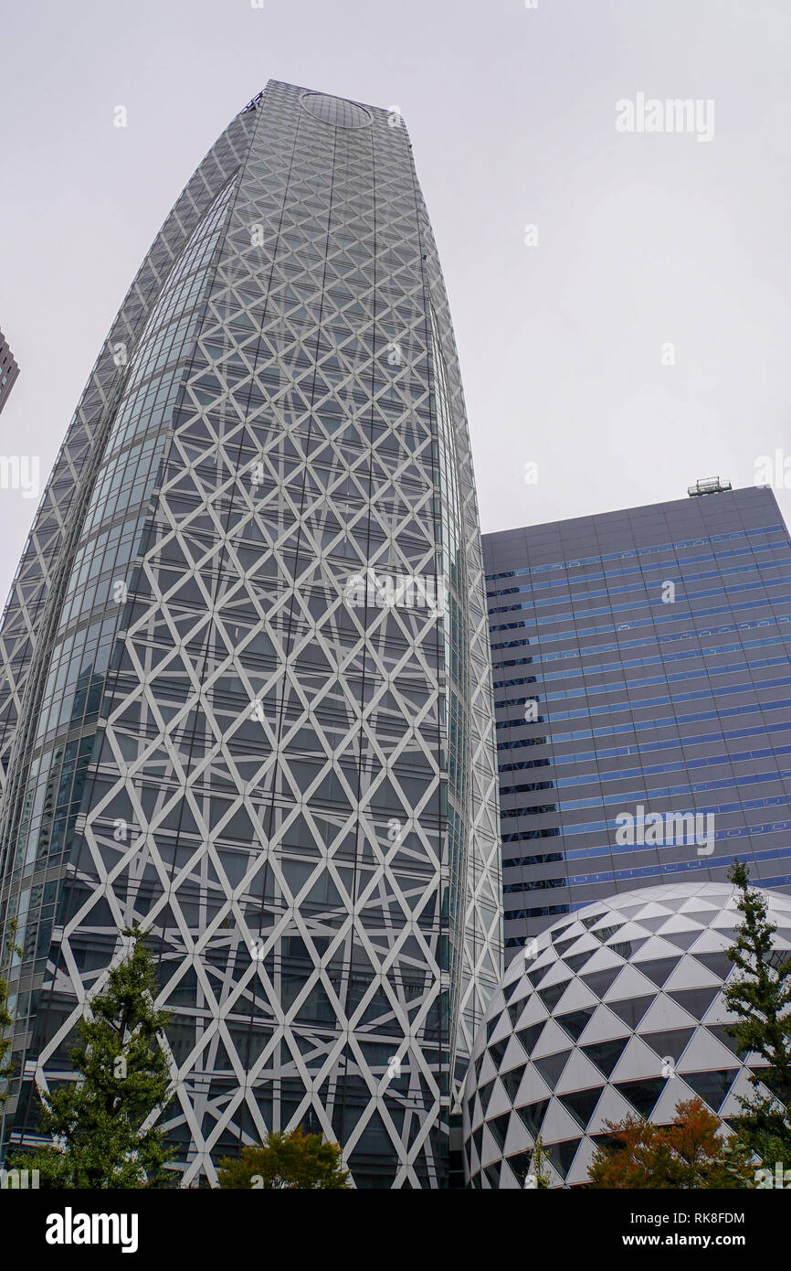 Mode Gakuen Cocoon Tower è un 204 metri (669 ft), 50-storia struttura educativa situato nel distretto di Nishi-Shinjuku in Shinjuku, Tokyo, Giappone. Foto Stock