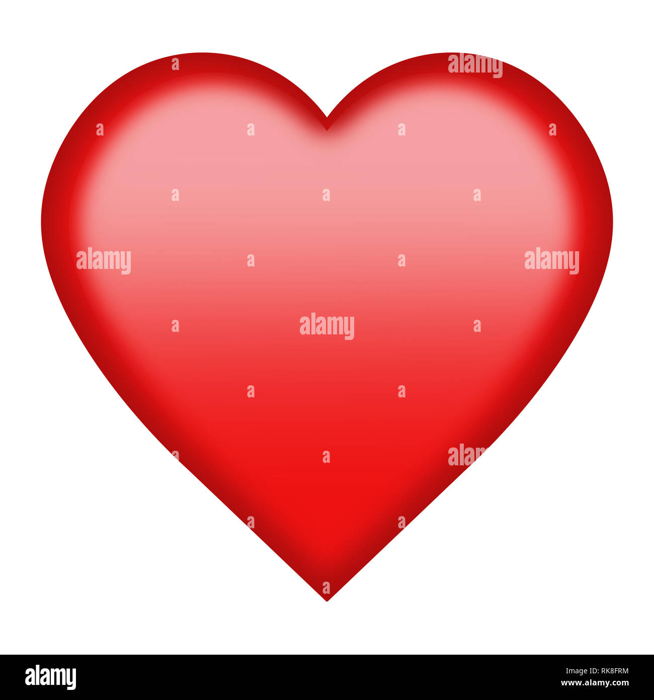 Un cuore rosso pulsante isolato su bianco con tracciato di ritaglio Foto  stock - Alamy