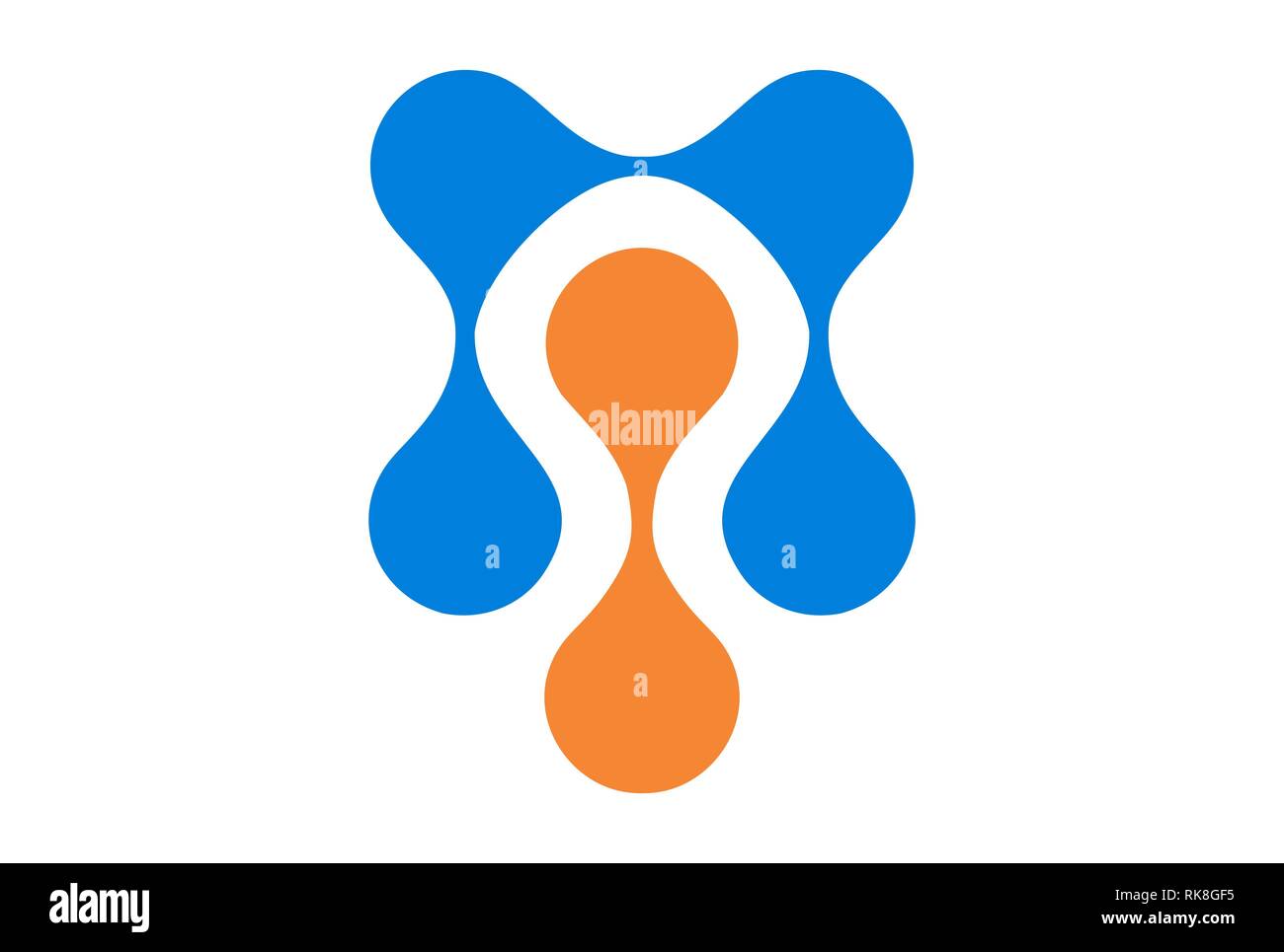 Abstract lettera m logo icona concept design di vettore Foto Stock