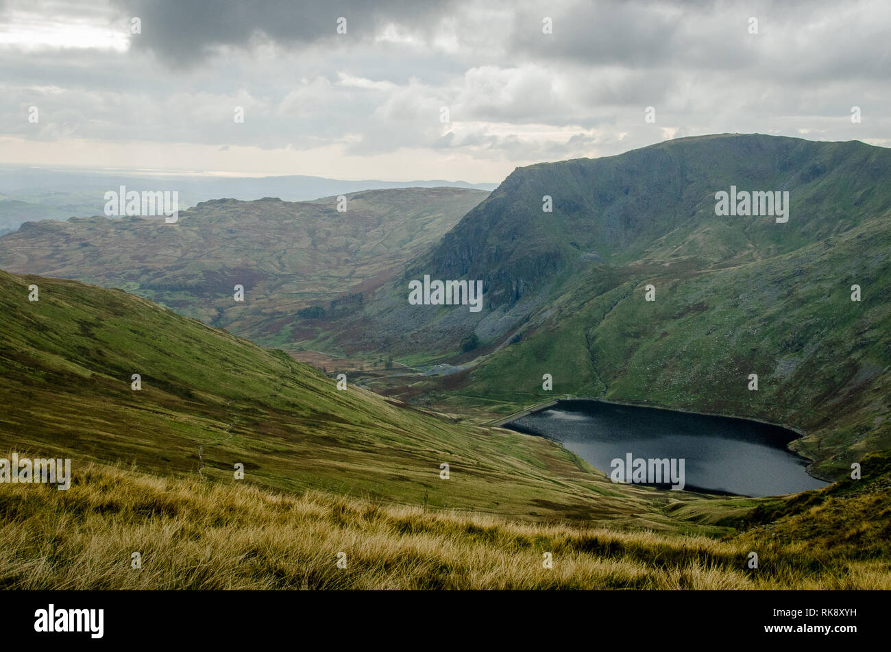 Sulle colline vicino a Scafell, Cumbria Lake District, REGNO UNITO Foto Stock