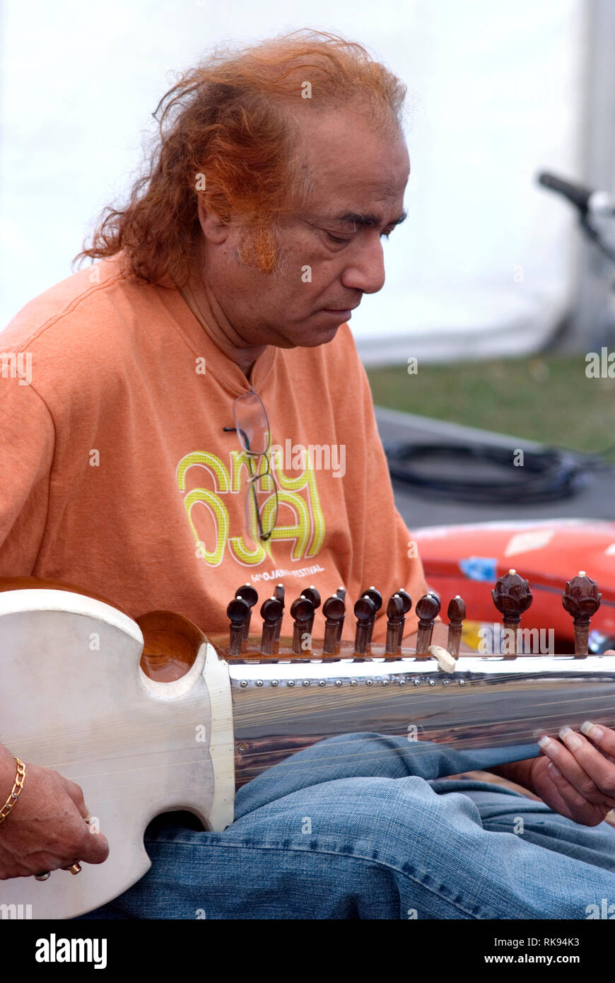 Aashish Khan, Cambridge 2010 Foto Stock