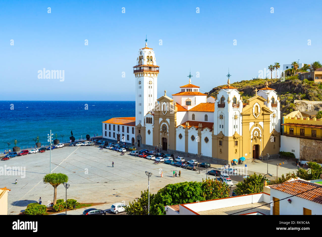 Bellissima Basilica de Candelaria chiesa in Tenerife, Isole Canarie, Spagna Foto Stock