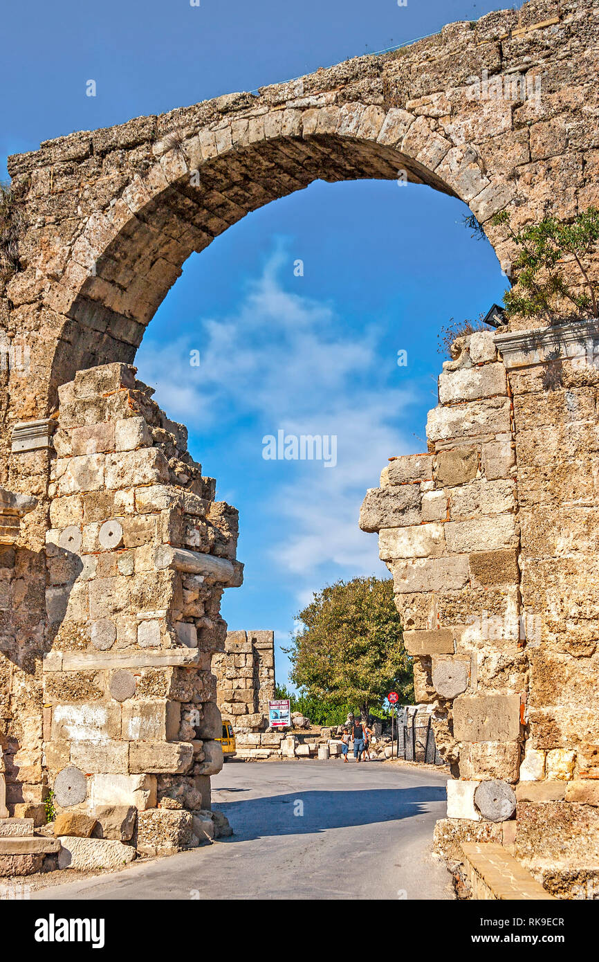 Città antiche rovine, Provincia di Antalya, laterale, Turchia Foto Stock