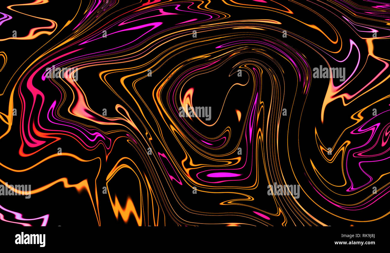 Liquido digitale cyberpunk sfondo d'onda. Marmo tessitura artistica per la creazione di illustrazioni e stampe. Foto Stock