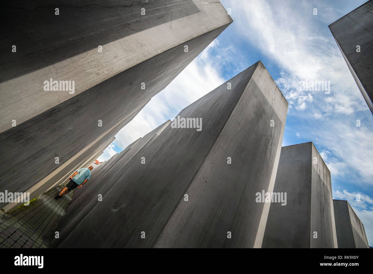 Tiertgarten Berlino Mitte Holocaust-Mahnmal Foto Stock