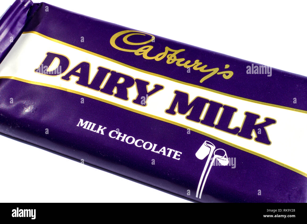 Candy Bar al cioccolato al latte Cadbury Dairy con confezionamento retro Wrapper Foto Stock