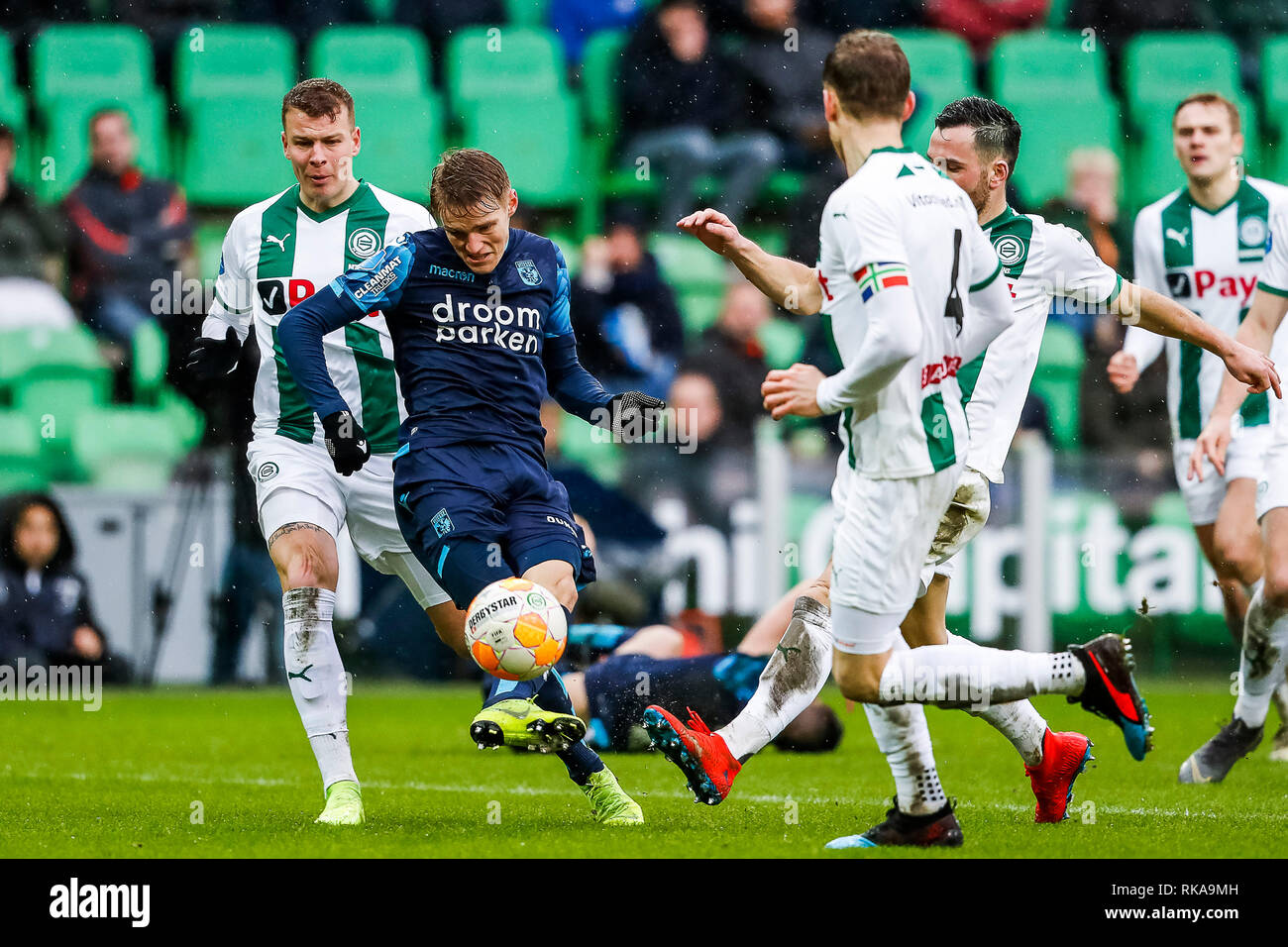 GRONINGEN , 10-02-2019 , Euroborg , olandese Eredivisie Stagione 2018 / 2019 , Vitesse player Martin Odegaard durante la partita FC Groningen - Vitesse. Foto Stock