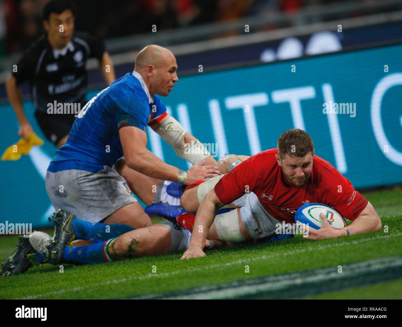 Roma, Italia. 9 Feb 2019. Rugby, Guinness Sei Nazioni - Italia vs Wales-Rome 9-10-19 - Stadio Olimpico, nella foto: azione durante il match Credit: Indipendente Photo Agency Srl/Alamy Live News Foto Stock