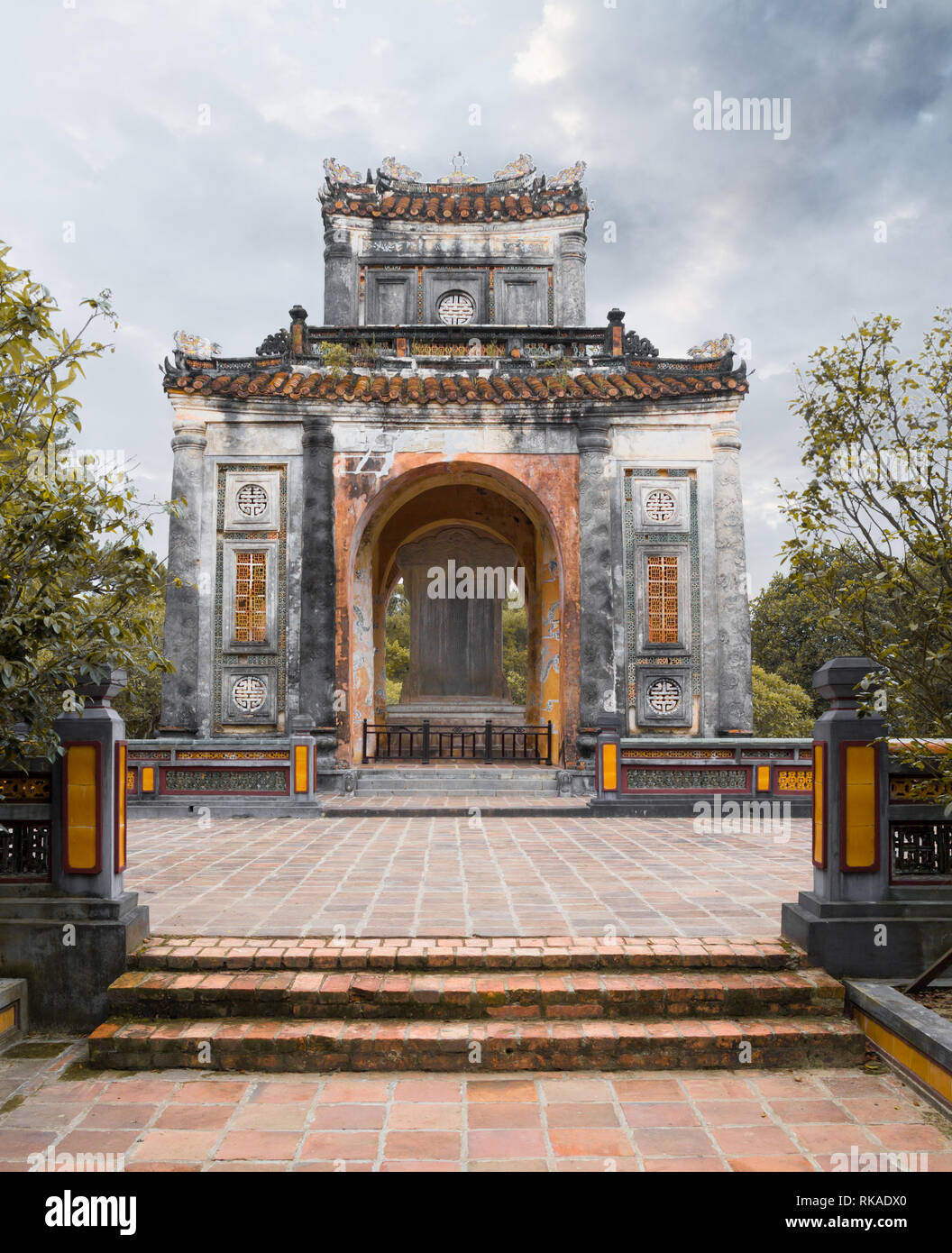 Tu Duc imperatore tomba di Hue Vietnam Foto Stock